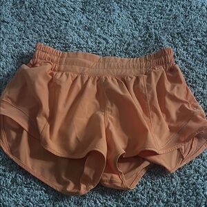Lululemon Athletica Orange Athletic Shorts Lightweight Mobility